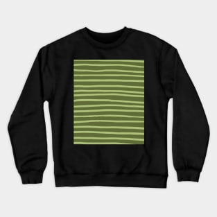 Olive Green Abstract Mudcloth Lines Pattern Crewneck Sweatshirt